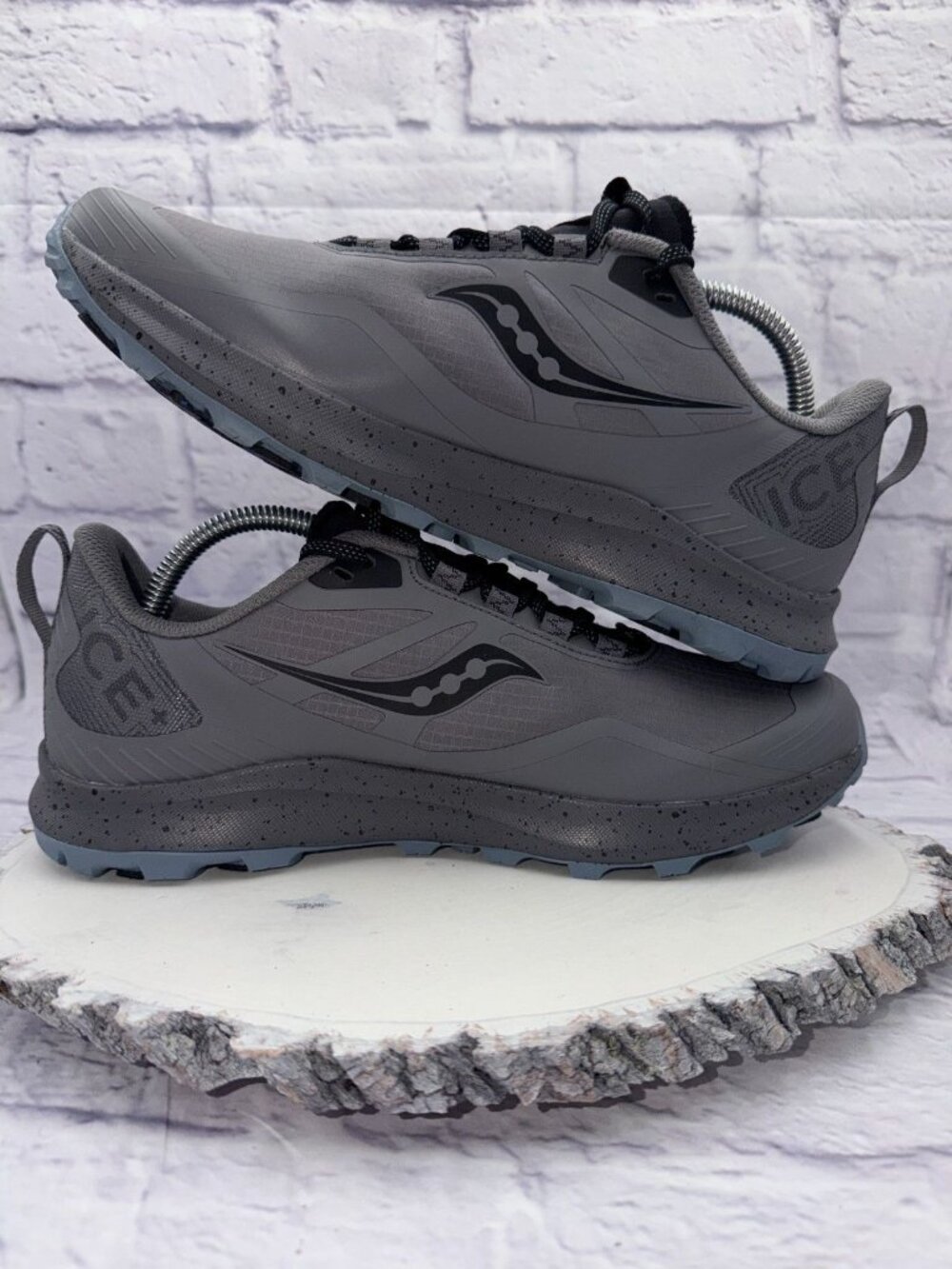 Saucony Womens Peregrine ICE+ 3 Trail Running Hiking Shoes Gray Size 11 - Picture 7 of 10